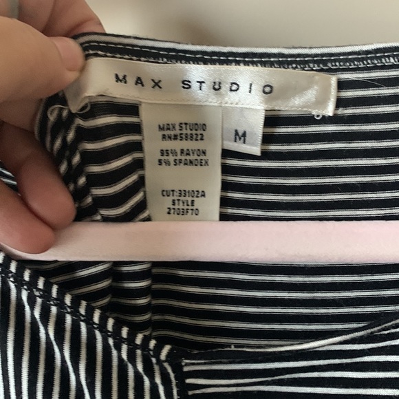 Max Studio cotton top SZ M - Picture 2 of 5